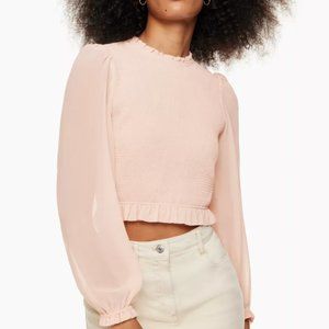 Aritzia Wilfred Tempest Blouse in Black NWOT